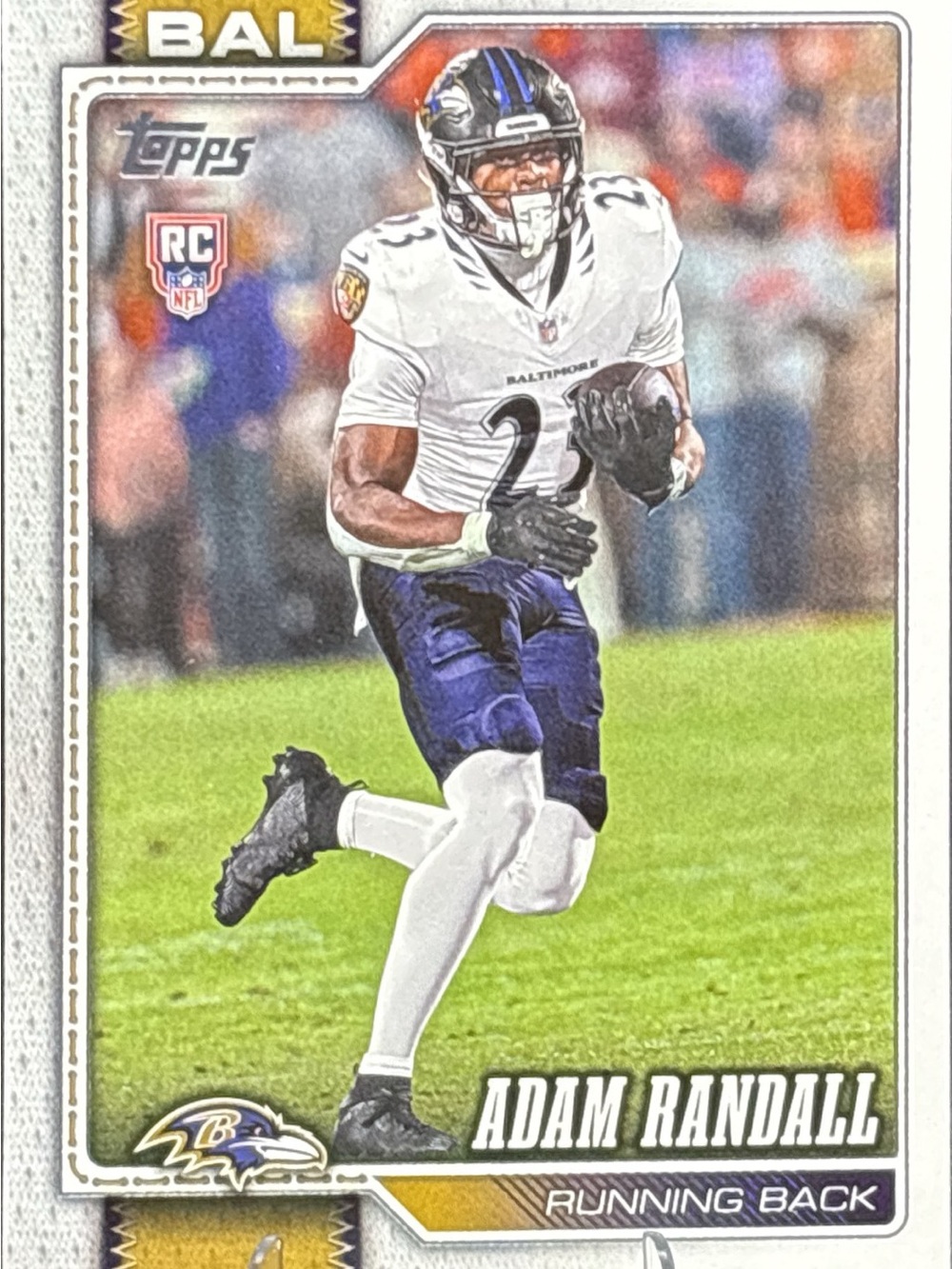 Topps Adam Randall Rookie Football Card